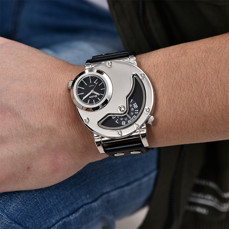 Reloj de pulsera de cuero multi-zona horaria™ - Olsen & Olsen