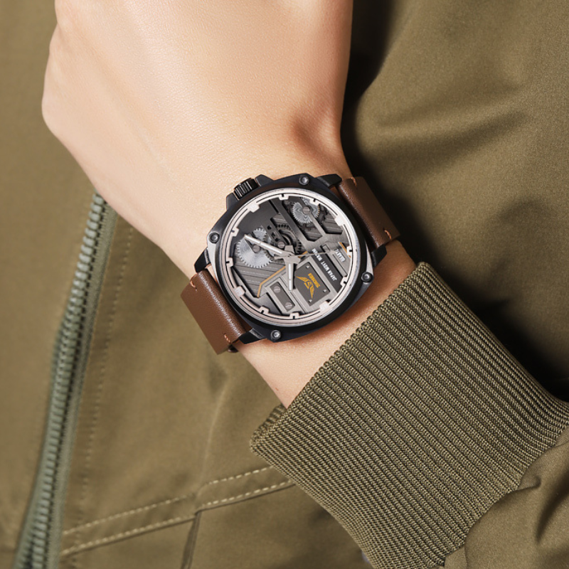 Reloj de Hombre en Cuero Cuarzo™ - Olsen & Olsen