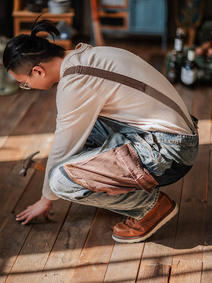 Paul™ | Pantalón de tirantes azul claro casual