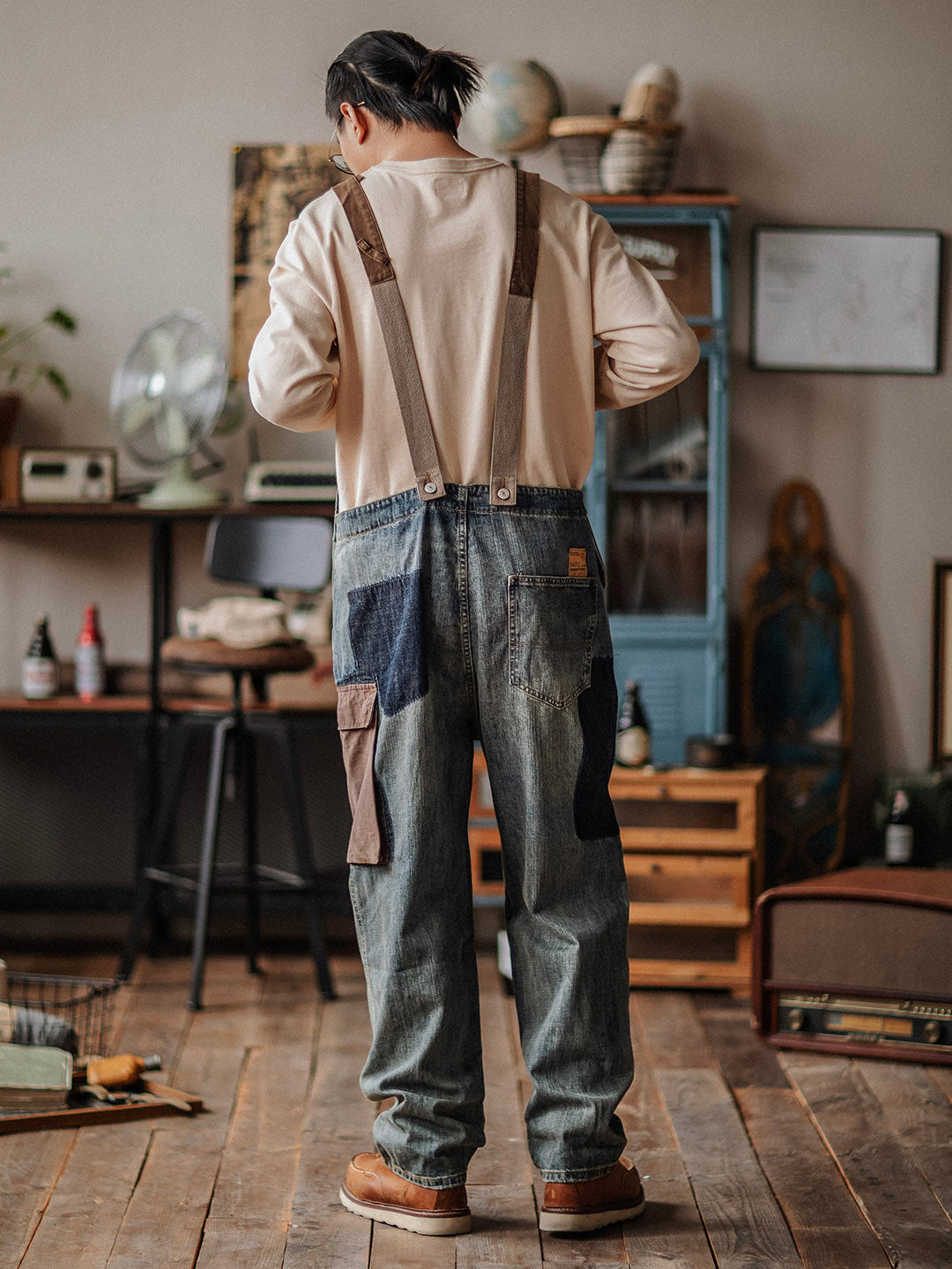 Paul™ | Pantalón de tirantes azul claro casual