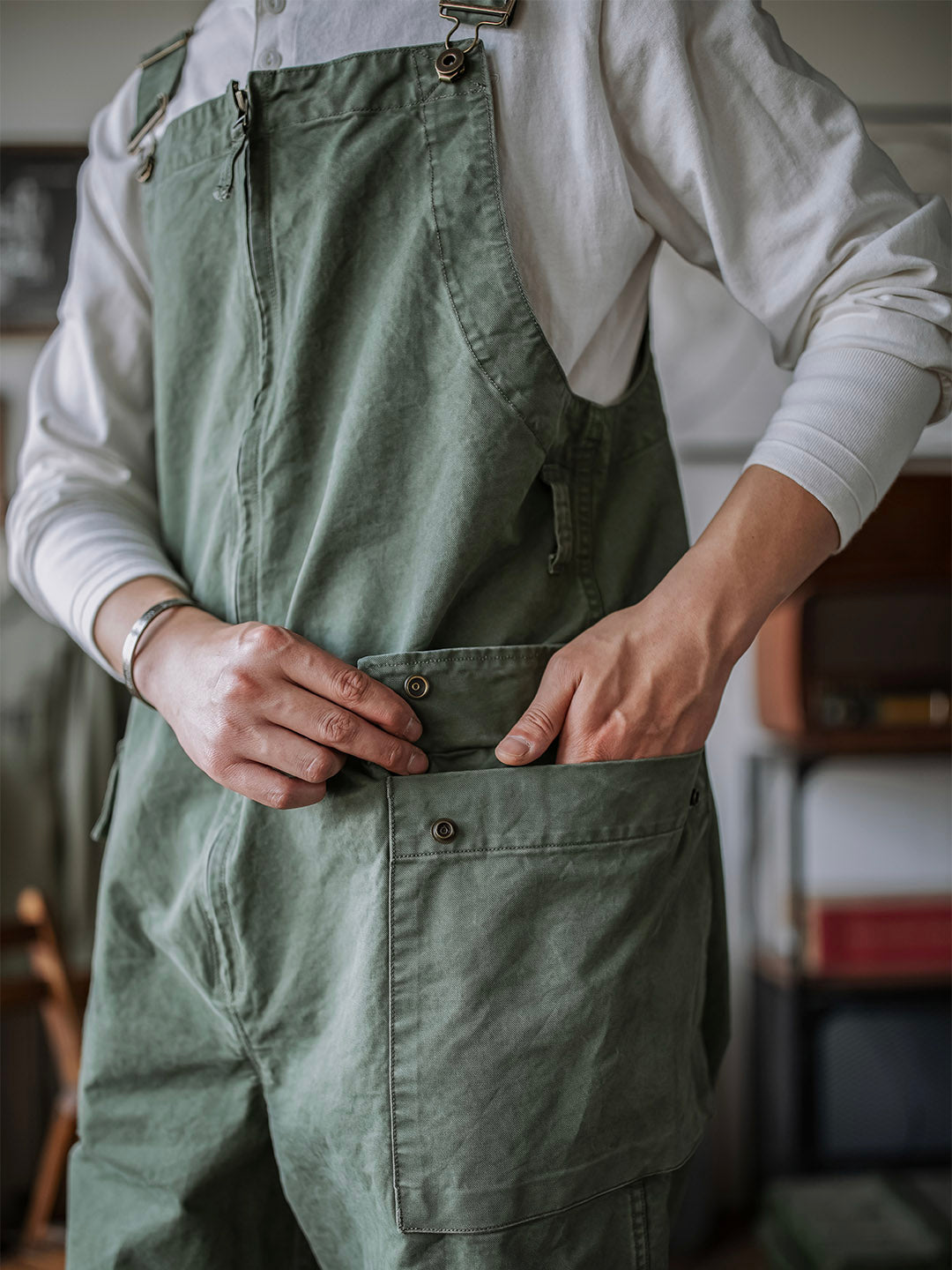 Victor™ | Pantalón de tirantes beige elegante