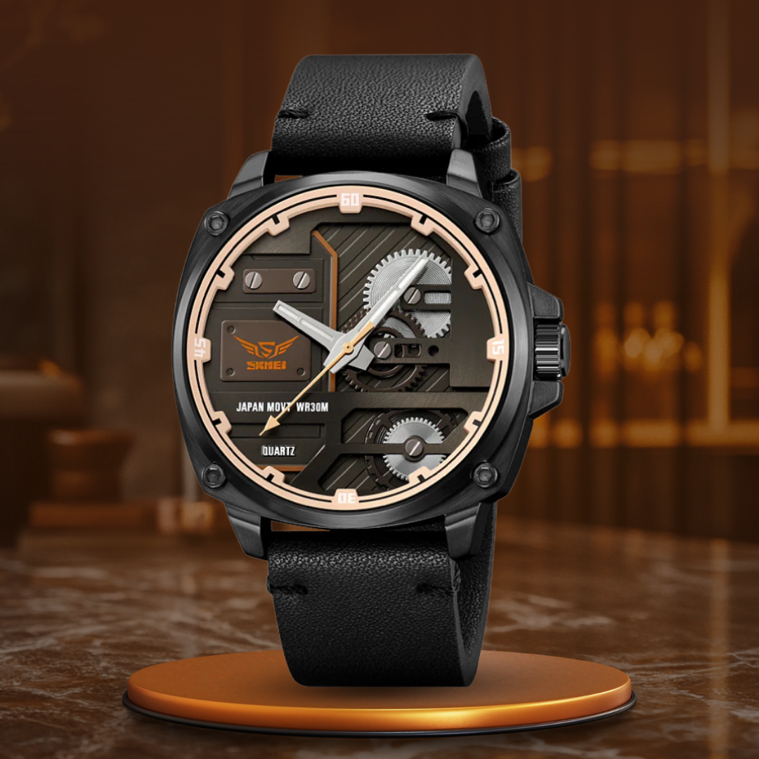 Reloj de Hombre en Cuero Cuarzo™ - Olsen & Olsen