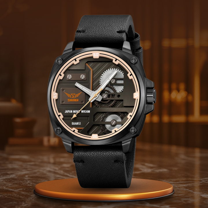 Reloj de Hombre en Cuero Cuarzo™ - Olsen & Olsen