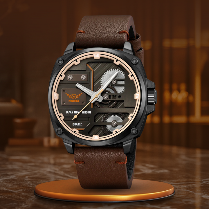 Reloj de Hombre en Cuero Cuarzo™ - Olsen & Olsen