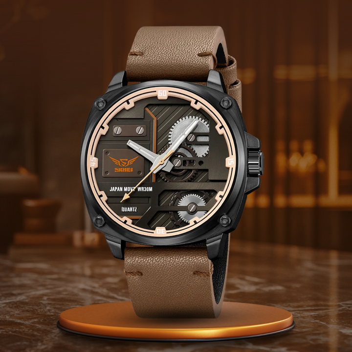 Reloj de Hombre en Cuero Cuarzo™ - Olsen & Olsen