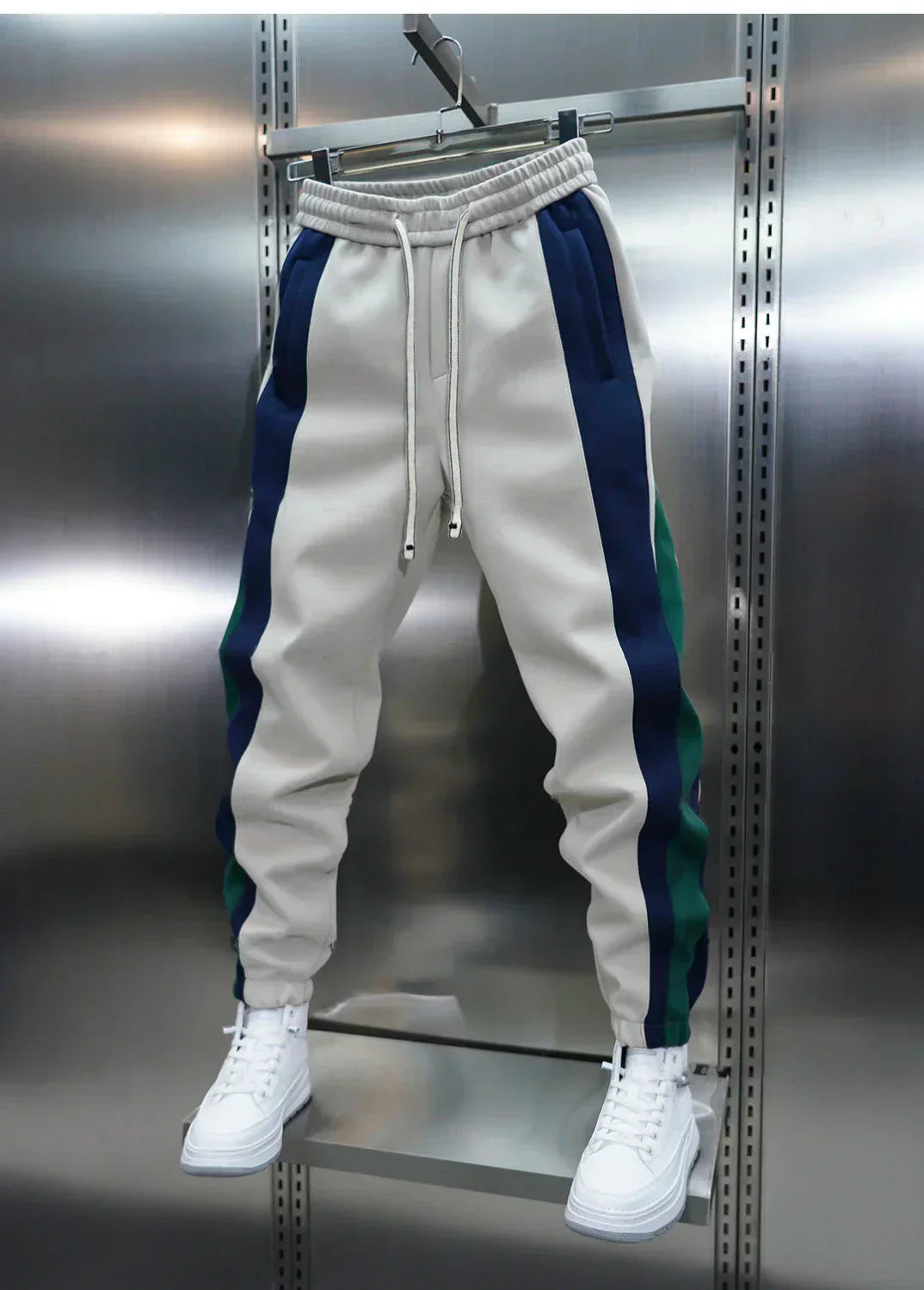 Laurent™ | Pantalones de Tensión con Rayas Contrapuestas