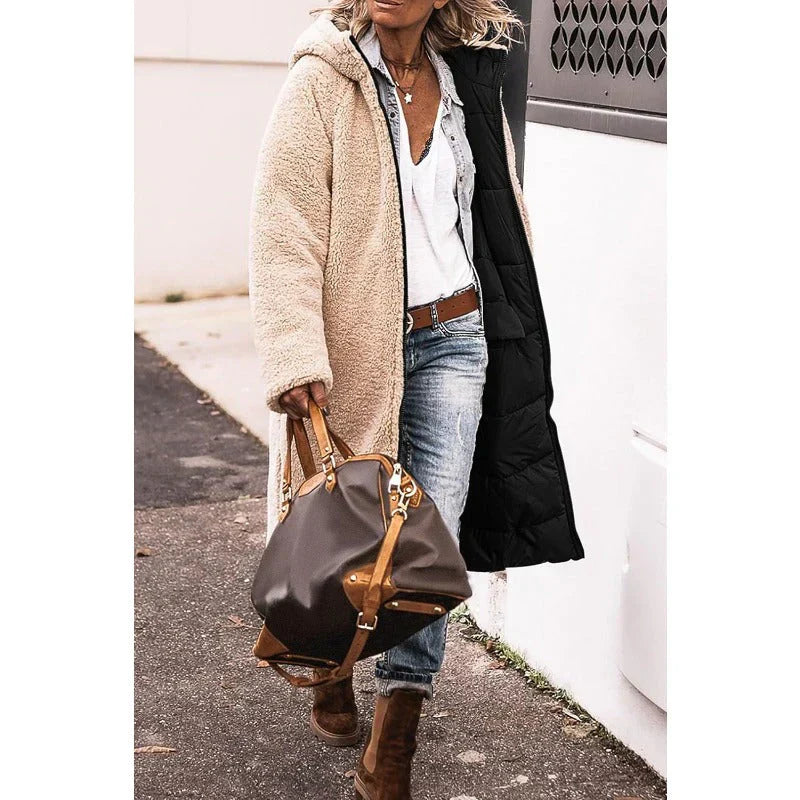 Apolline™ - Abrigo Doble de Piel