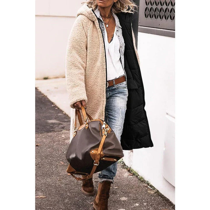 Apolline™ - Abrigo Doble de Piel