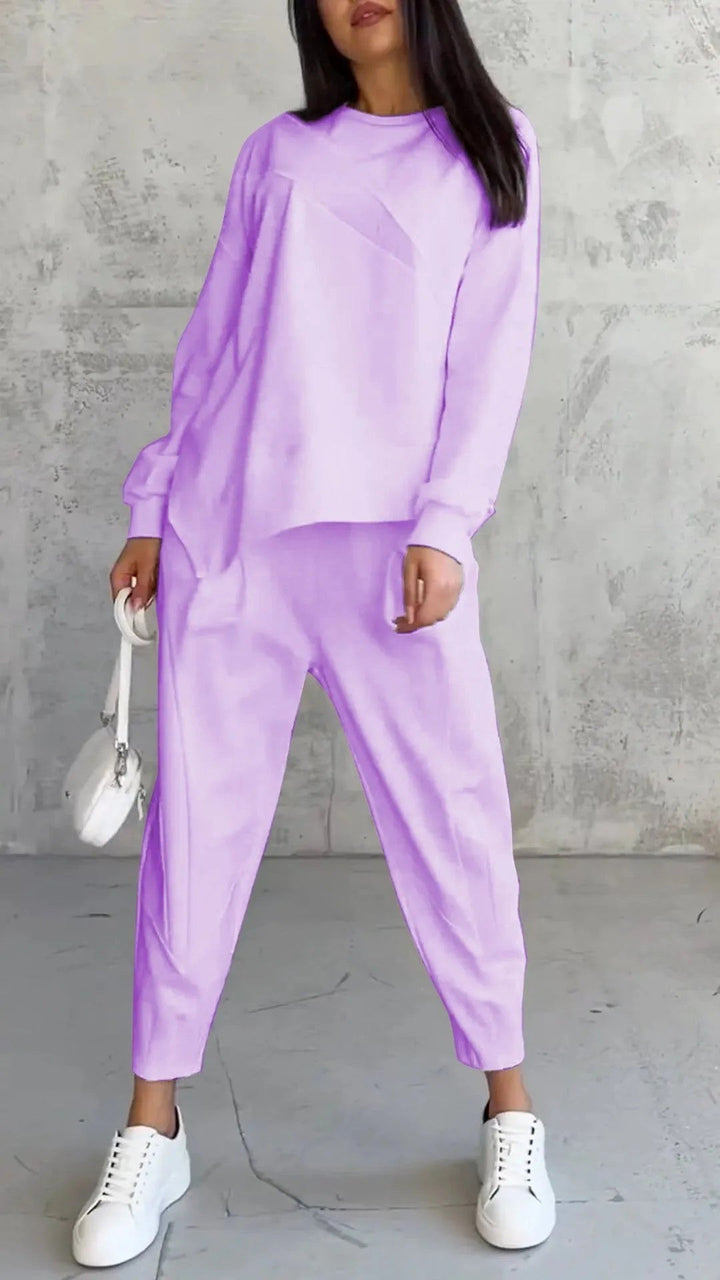 Maëlle™ - Conjunto de 2 Piezas con Escote Redondo y Mangas Largas